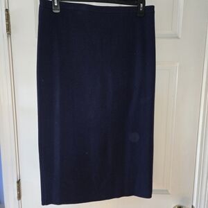 Eileen Fisher Navy Pencil Skirt -Wool, New w/o Tags
